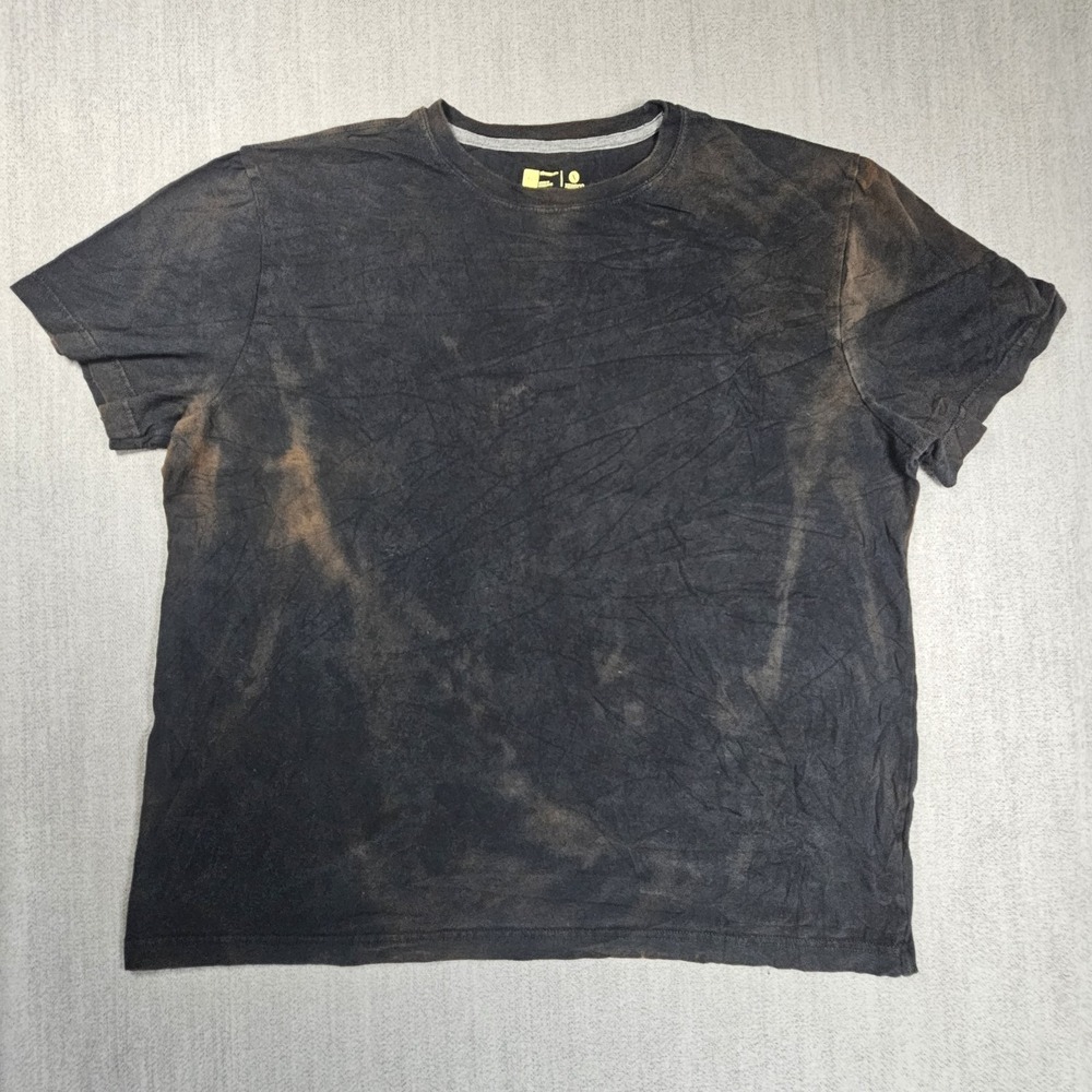 Xersion‎ Men's Black T-Shirt Short Sleeve Black Acid Wash Pullover Size XL